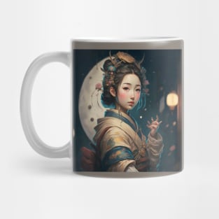 Japanese moon girl Mug